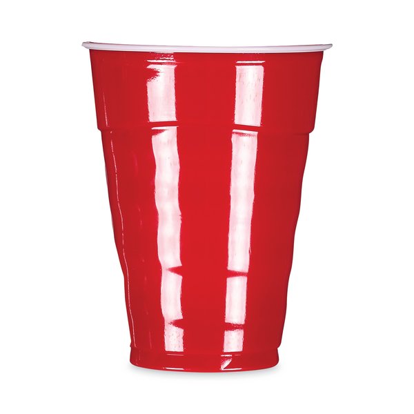 Hefty Easy Grip Disposable Plastic Party Cups, 18 oz, Red, 400PK C21895